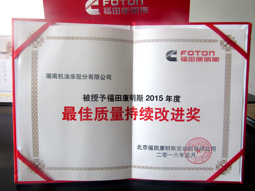 國內外客戶頒發質量獎項